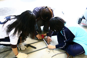 建築学科3年生 建築材料実験