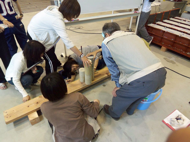 建築学科3年生 建築材料実験