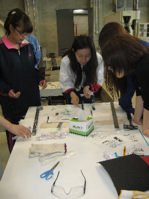建築学科3年生 建築材料実験
