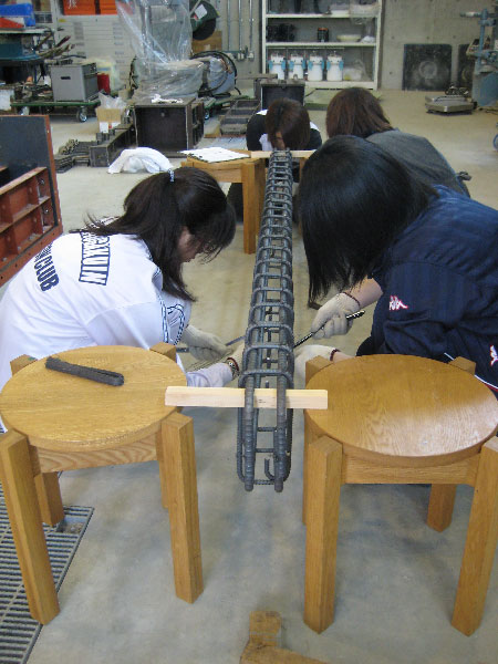 建築学科3年生 建築材料実験