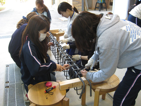 建築学科3年生 建築材料実験