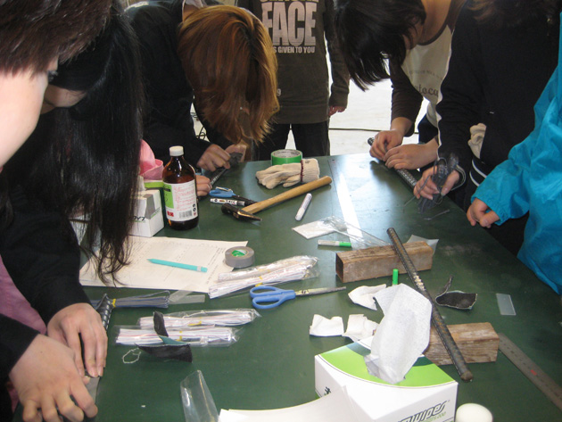 建築学科3年生 建築材料実験